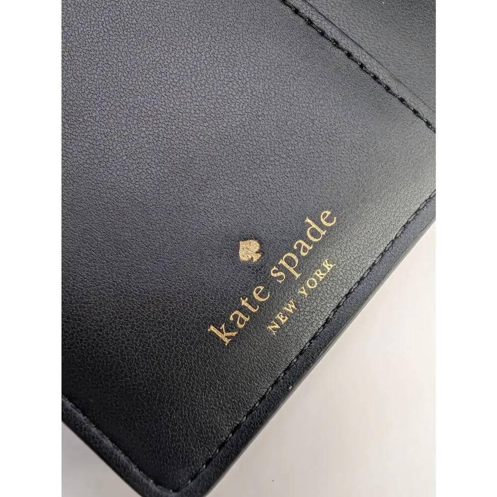 Authentic Brand New with Tag Kate Spade Madison Black Saffiano Passport Holder